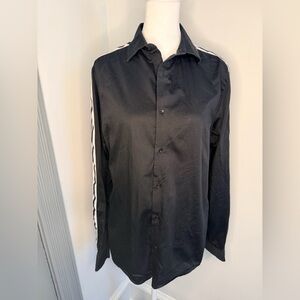 Karl Lagerfeld Black Shirt with White Stripes